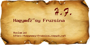 Hagymásy Fruzsina névjegykártya